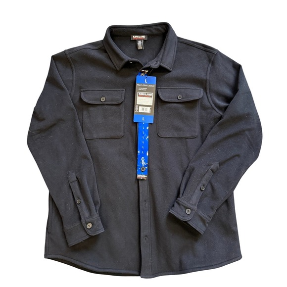 Kirkland Signature Other - Kirkland Signature Mens Shirt Jacket Black 2-Way Stretch Large NEW NWT
